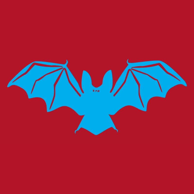 Blue Bat Silhouette