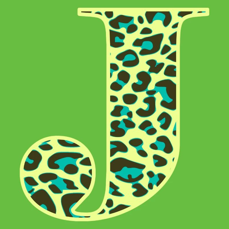 Letter J initial letter initials Leopard Leo