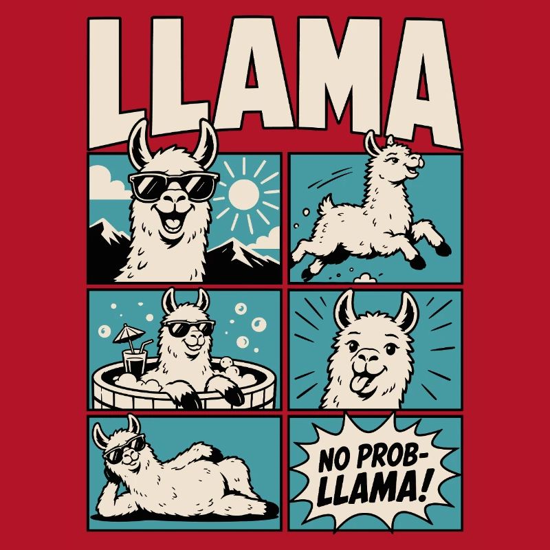 Chill Llama Comic Design