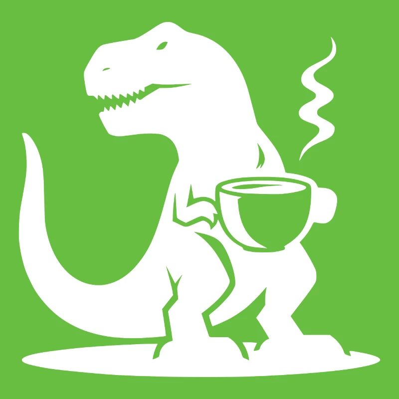 T-Rex avec tasse à café Evil Caffeine Dinosaur
