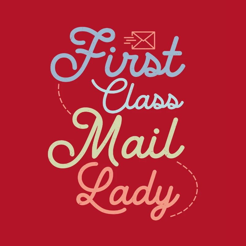 First Class Mail Lady Postal Worker Mail