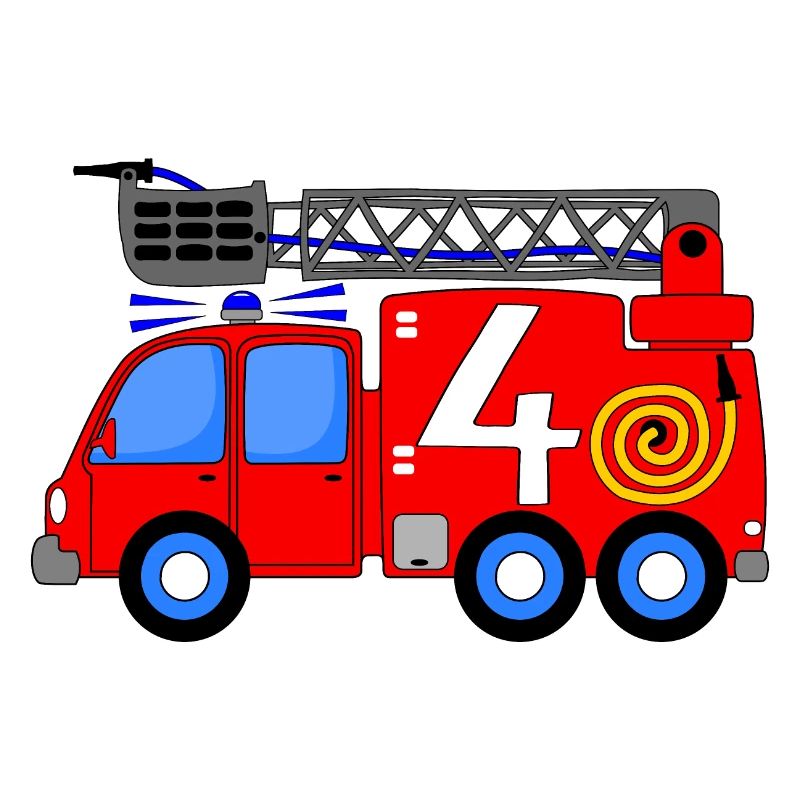 Fire engine 4 birthday children