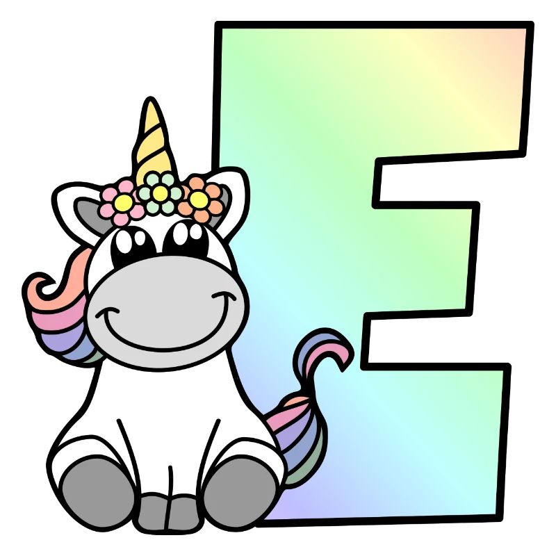 Einhorn Buchstabe E