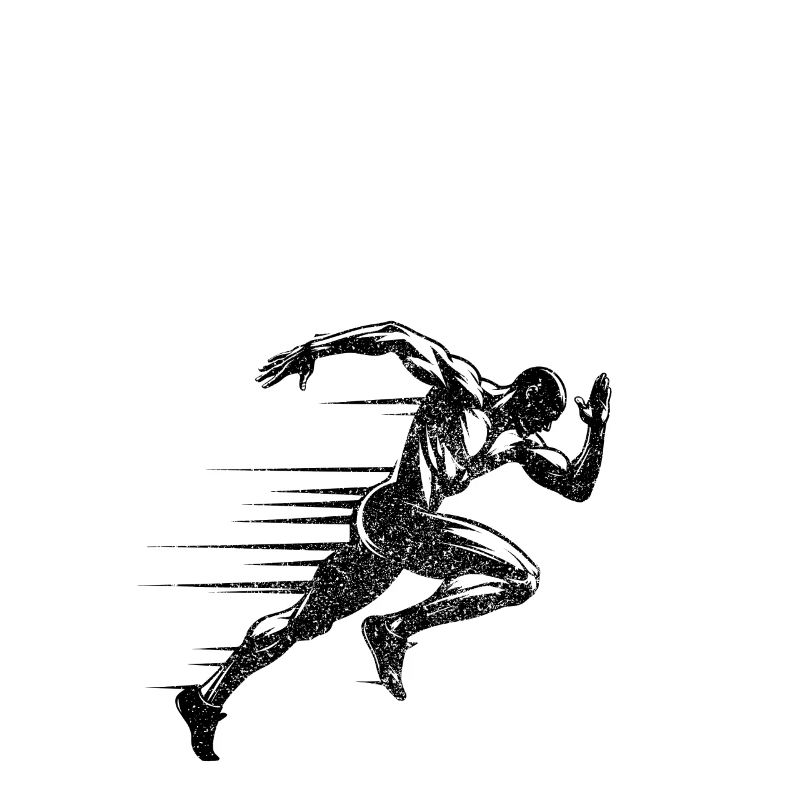 Coureur sur piste Sprinter Sprint 100m sprinter