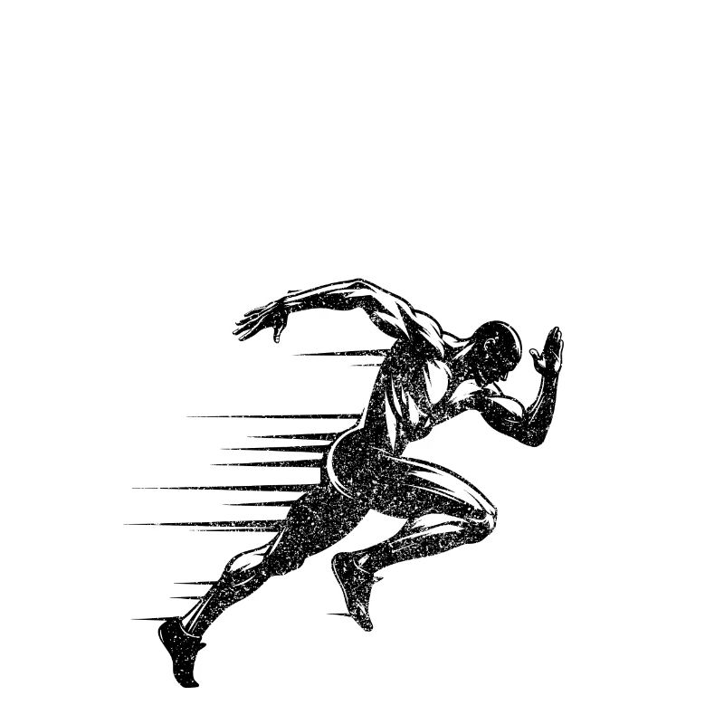 Bahnläufer Sprinter Sprint 100m Sprinter
