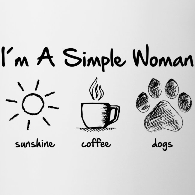 Vorschau: simple woman dog - Tasse zweifarbig