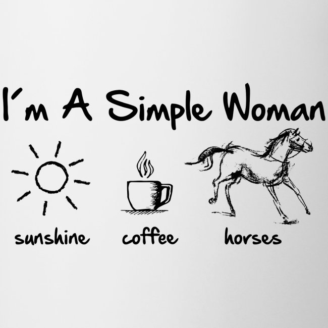 Vorschau: simple woman horse - Tasse zweifarbig