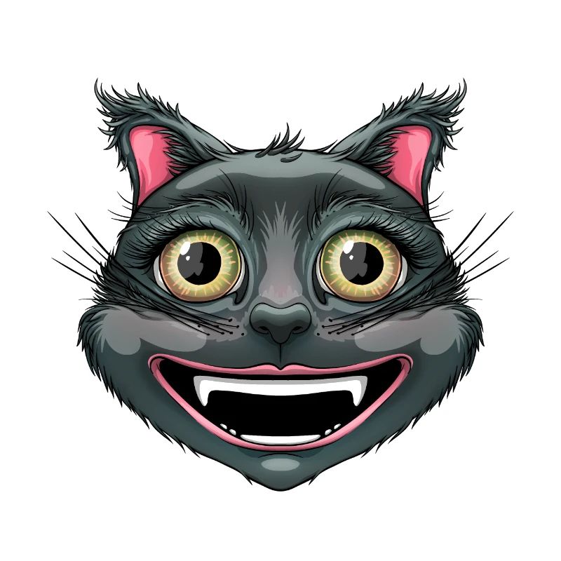 Glückliche schwarze Katze