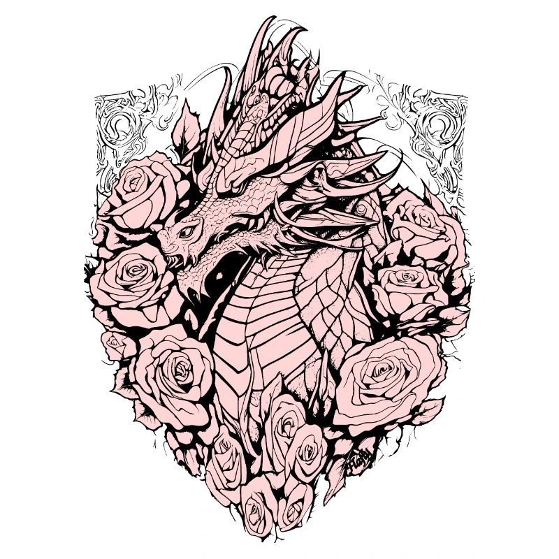 Dragon dans le bouclier