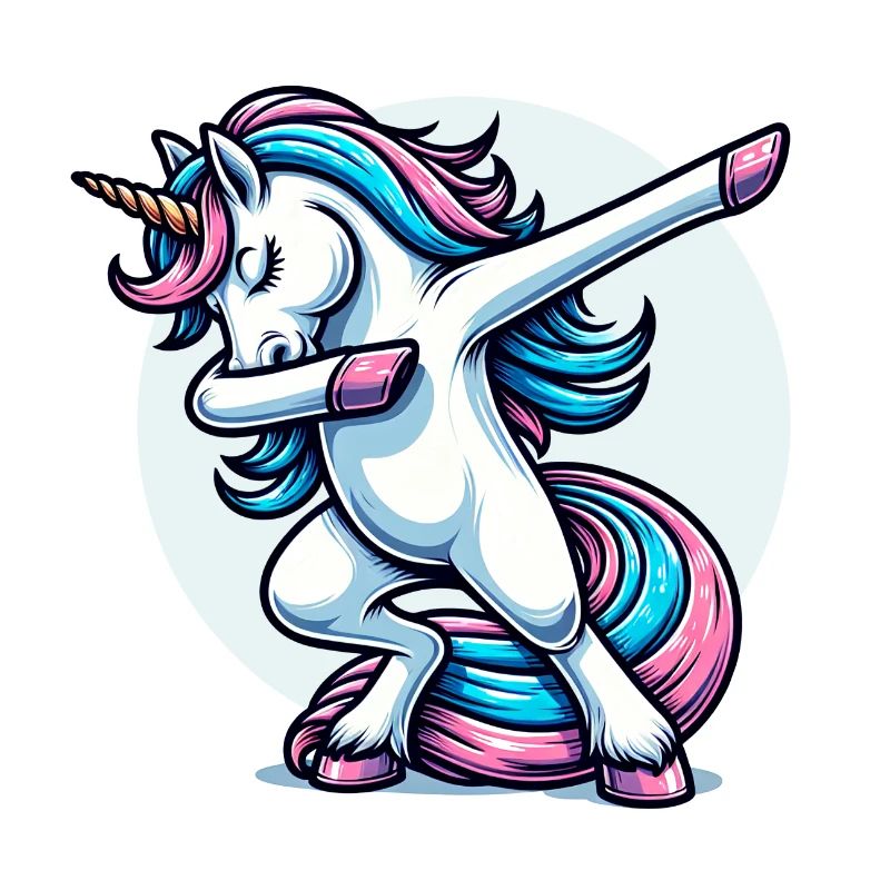 Unicorn Dabbing Einhorn