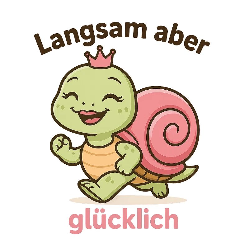 Schildkröte Krone Langsam aber glücklich