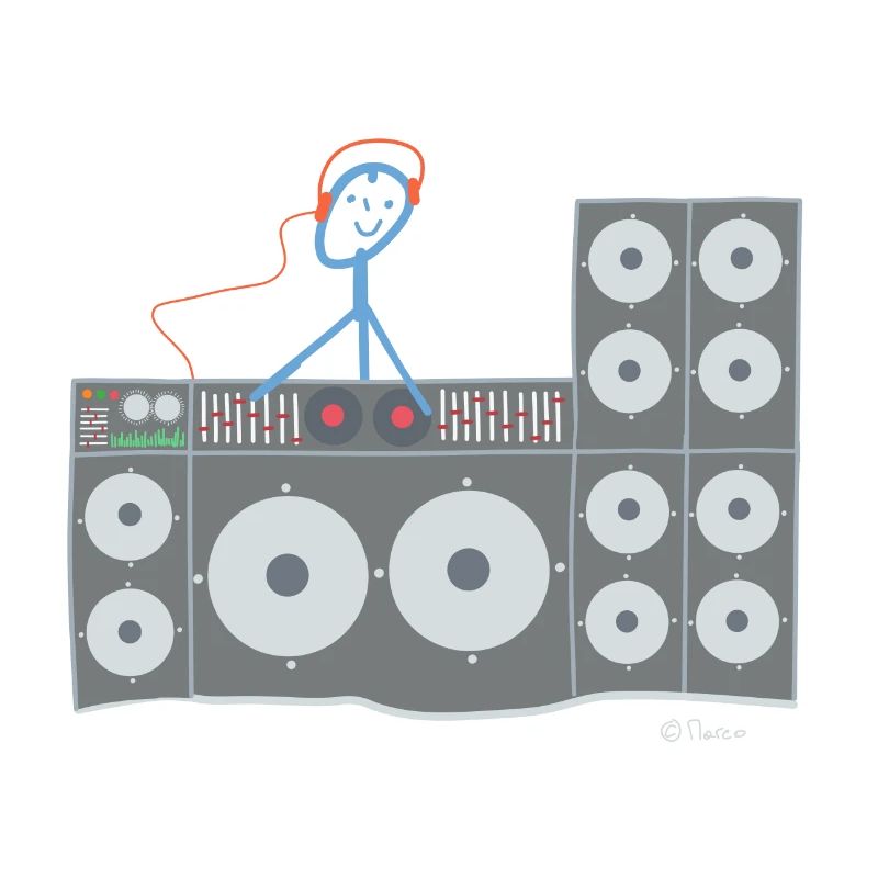 Figure de bâton de DJ, discothèque de profession