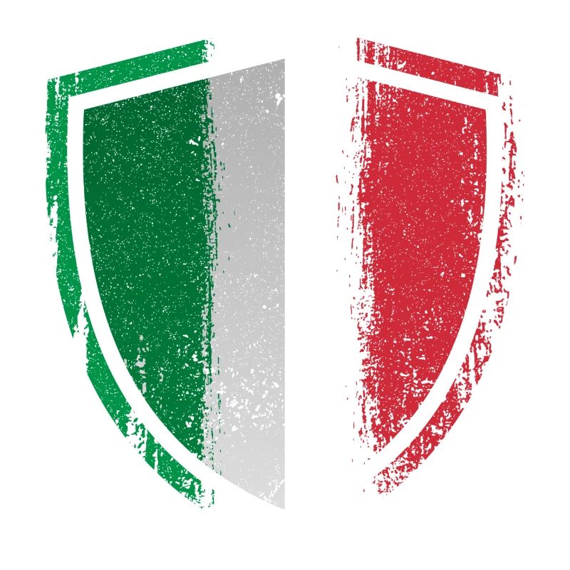 Drapeau brossé du Bouclier d’Italie