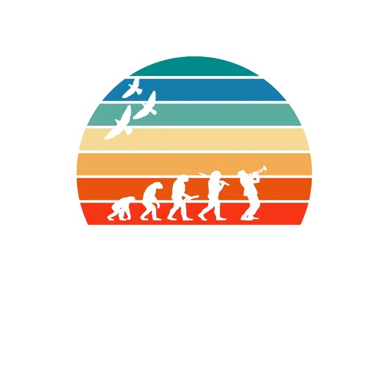 Retro Vintage Sunset Evolution SAXOPHON