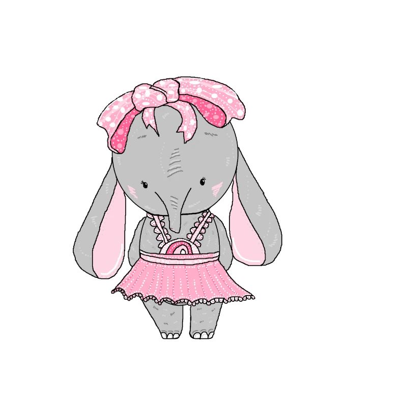 Elefant, süß, Comic