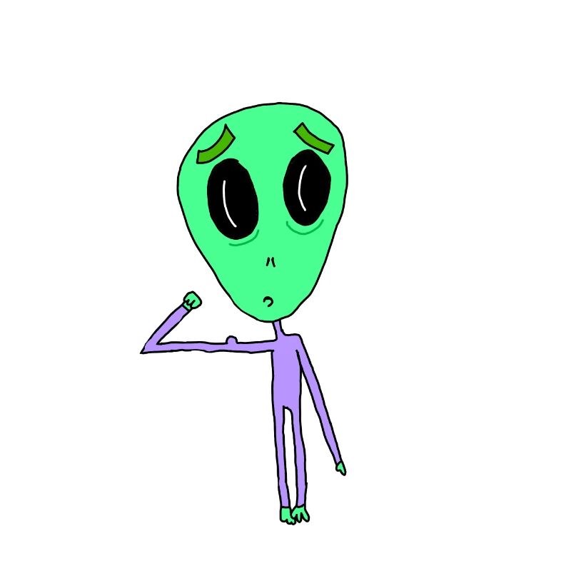 Extraterrestre avec biceps