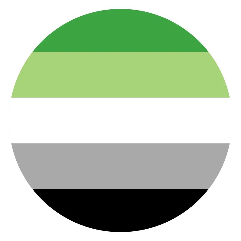 runde Aufkleber aromantic Stolz Flagge lgbt Geschenkidee