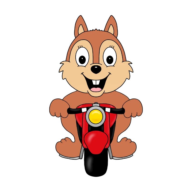 EICHHÖRNCHEN - MOTORRAD - BIKER - TIER