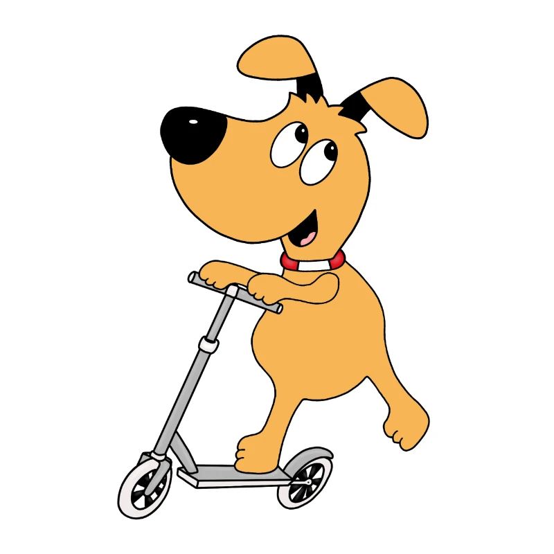 ROLLER - SCOOTER - HUND - TIER - TIERISCH - GUT