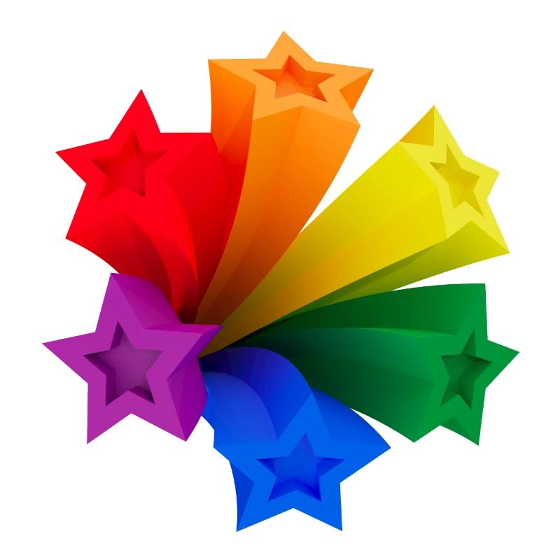 Dynamic Rainbow Stars LGBT V3