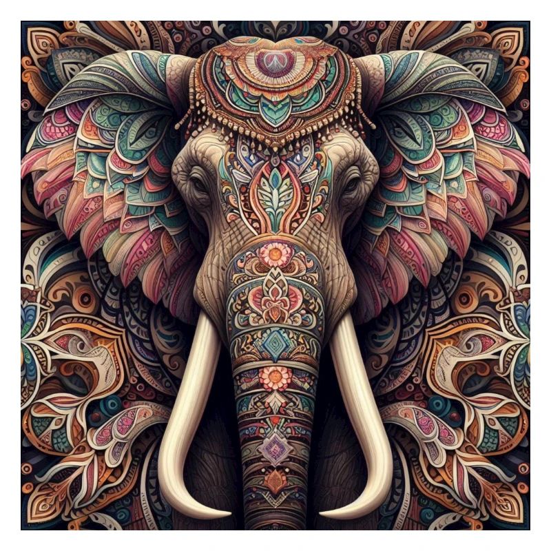Éléphant décoré
