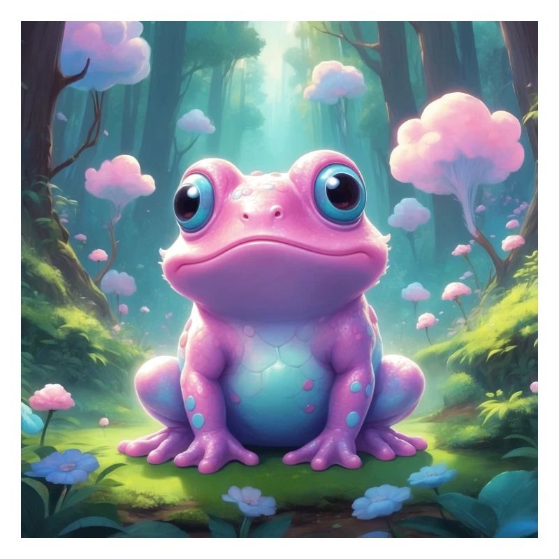 Frog in the enchanted forest