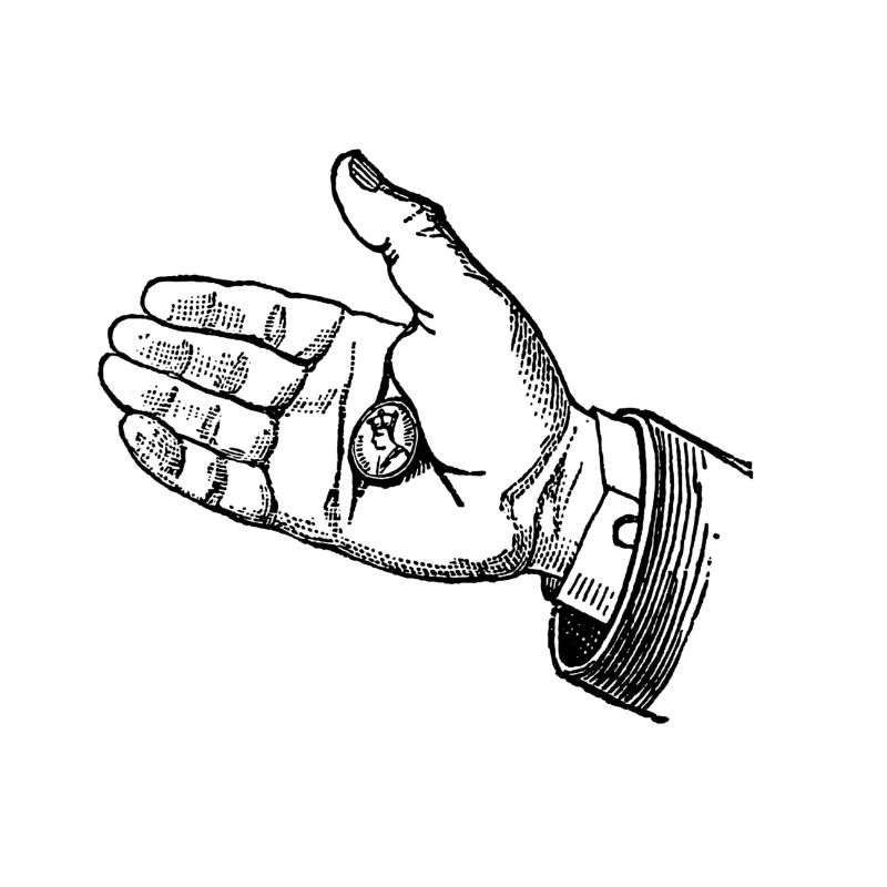 Main avec pièce