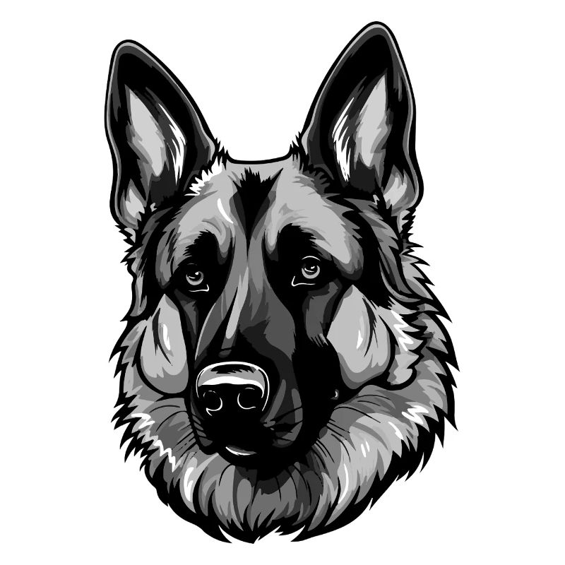German Shepherd Dog Head