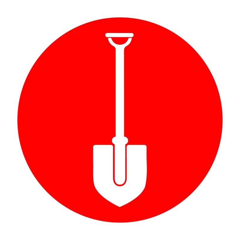 Shovel icon circle