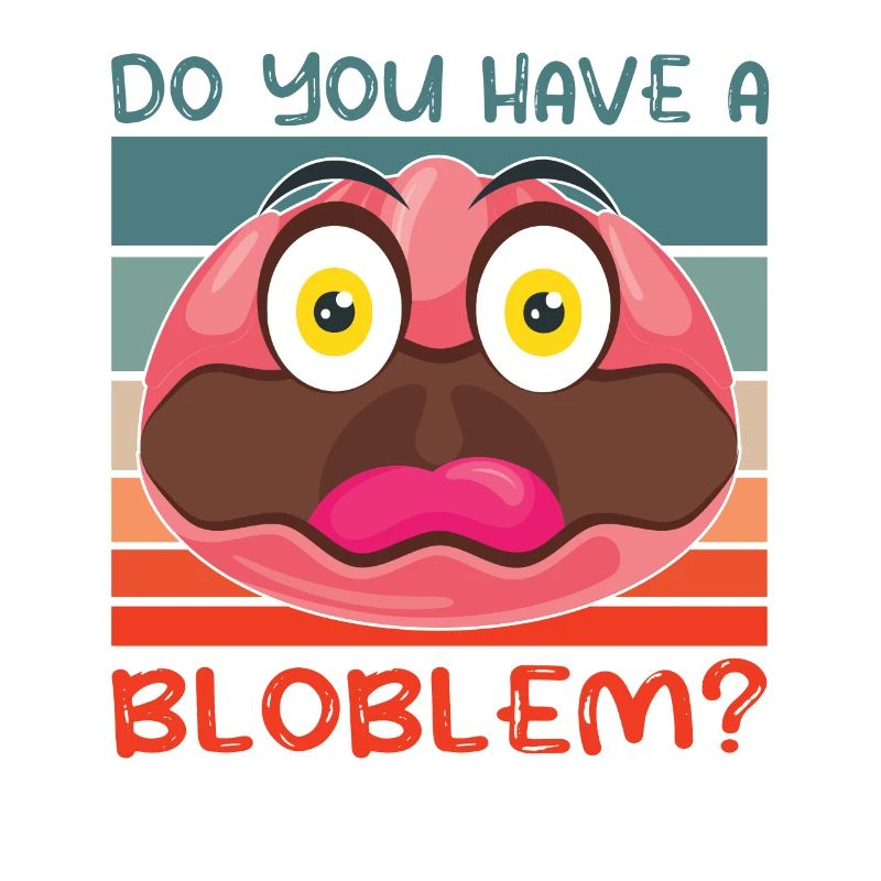 Costume de Blobfish - Visage de poisson Blob laid -