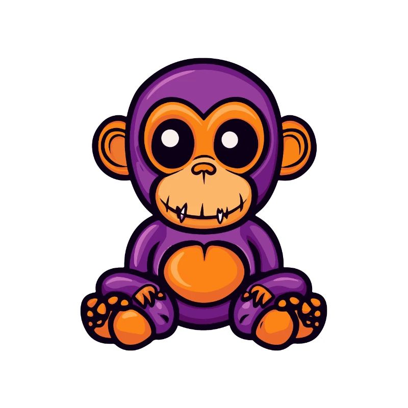 Monkey Halloween Comic Zombie