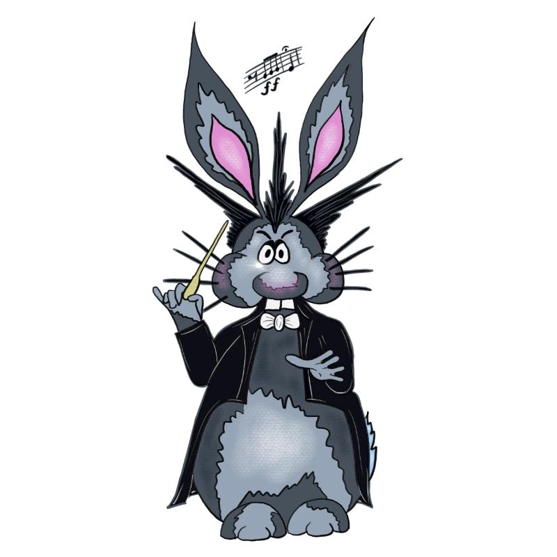 Herbert der Hase als Dirigent