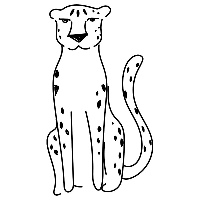 Dessin mignon de guépard, Wildcat Safari