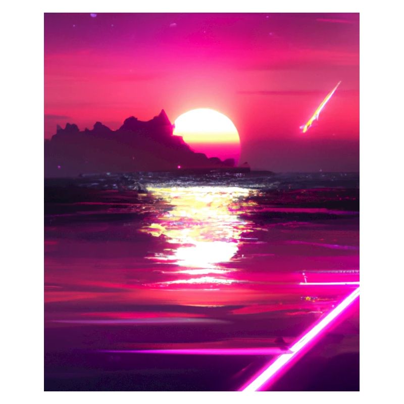Vaporwave Sun Synthwave Sunset