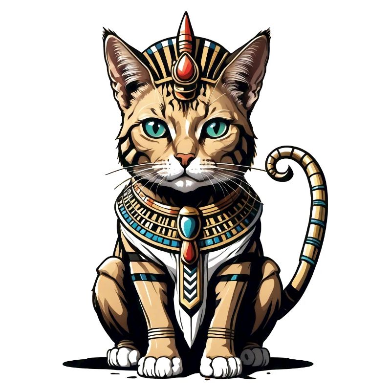 Chat Pharaon Chat Égypte Pyramide Cadeau