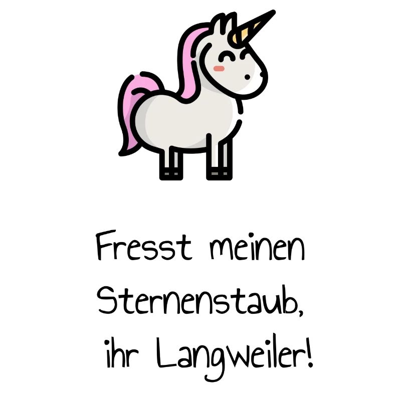 Einhorn Spruch Sternenstaub. Geschenk