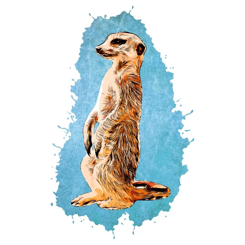 Erdmännchen - Blau