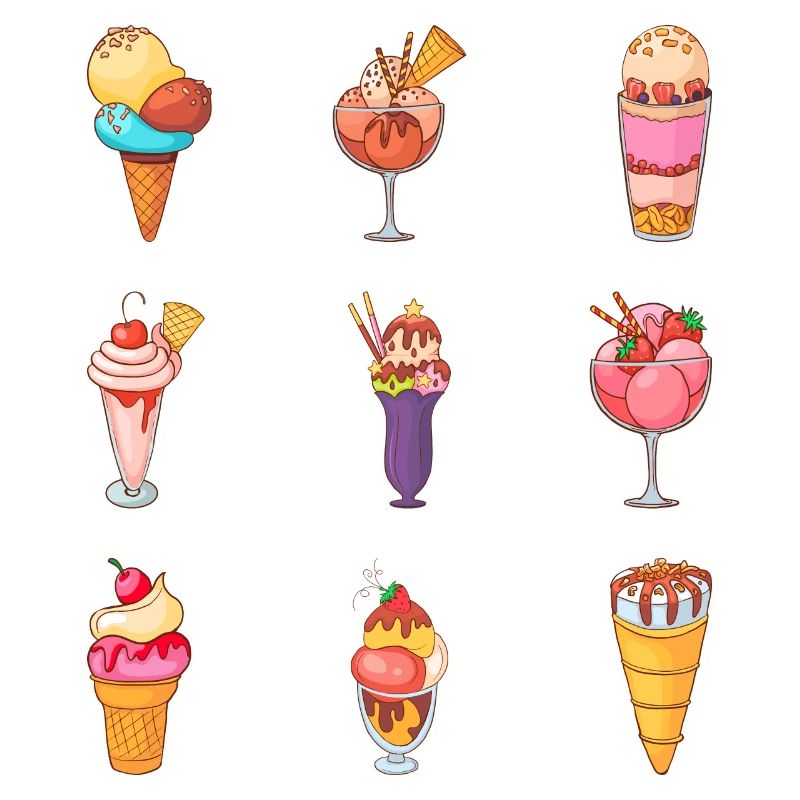 Crème glacée, crème glacée, crème glacée, crème glacée, boule, crème glacée, sundae
