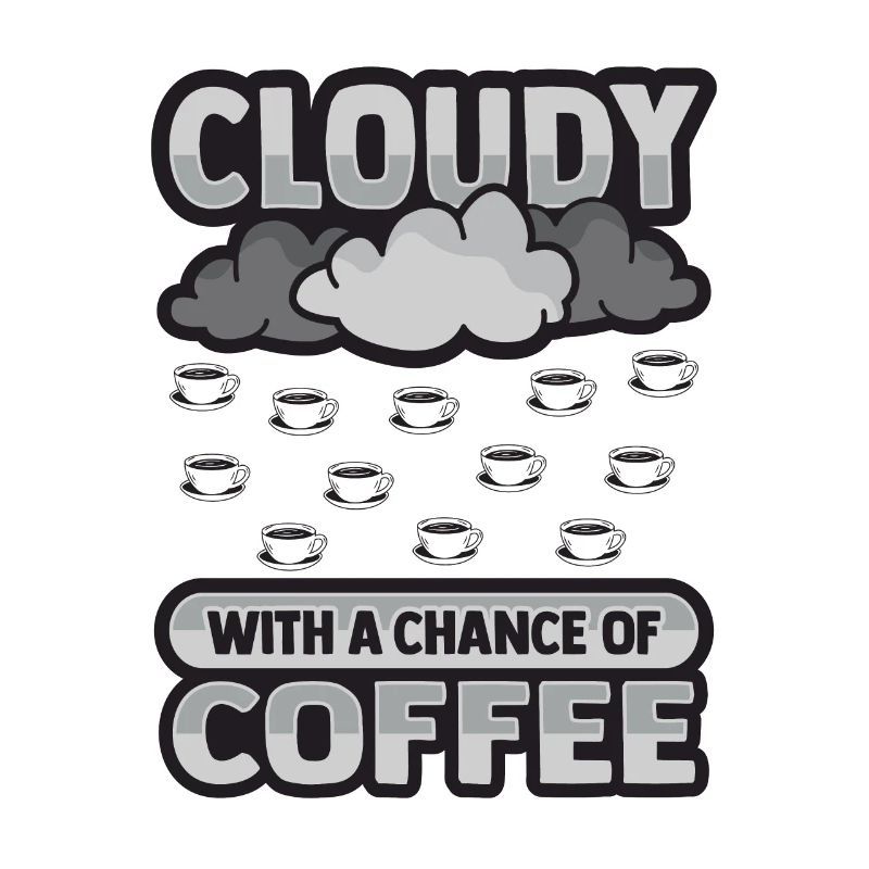 Nuageux avec une chance pour la conception de café