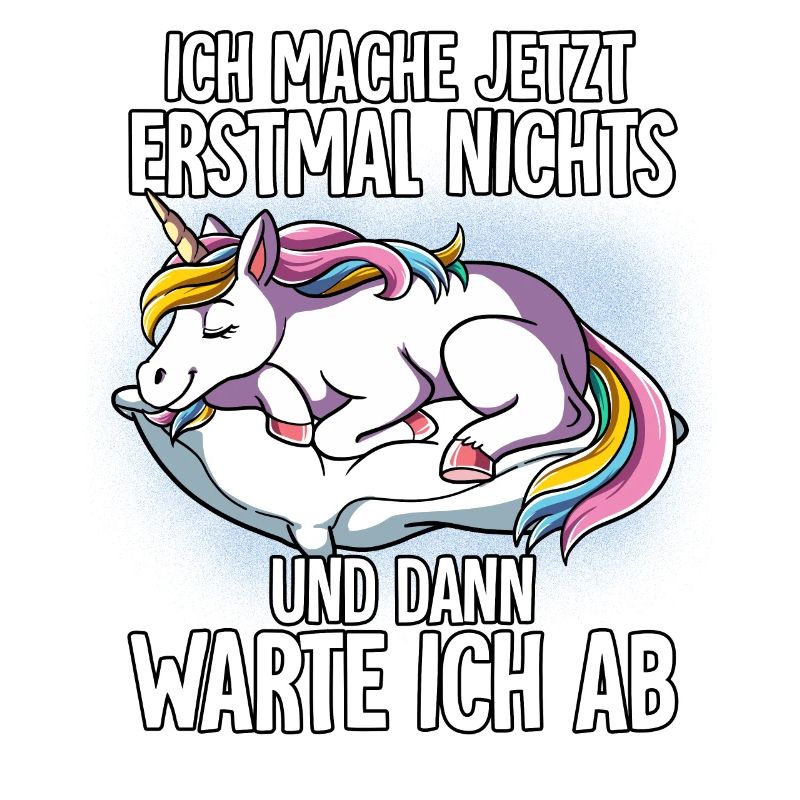 Langschläfer Einhorn Müde Schlaf