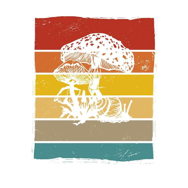 Mushroom Mushrooms Boletus Toadstool Retro Gift