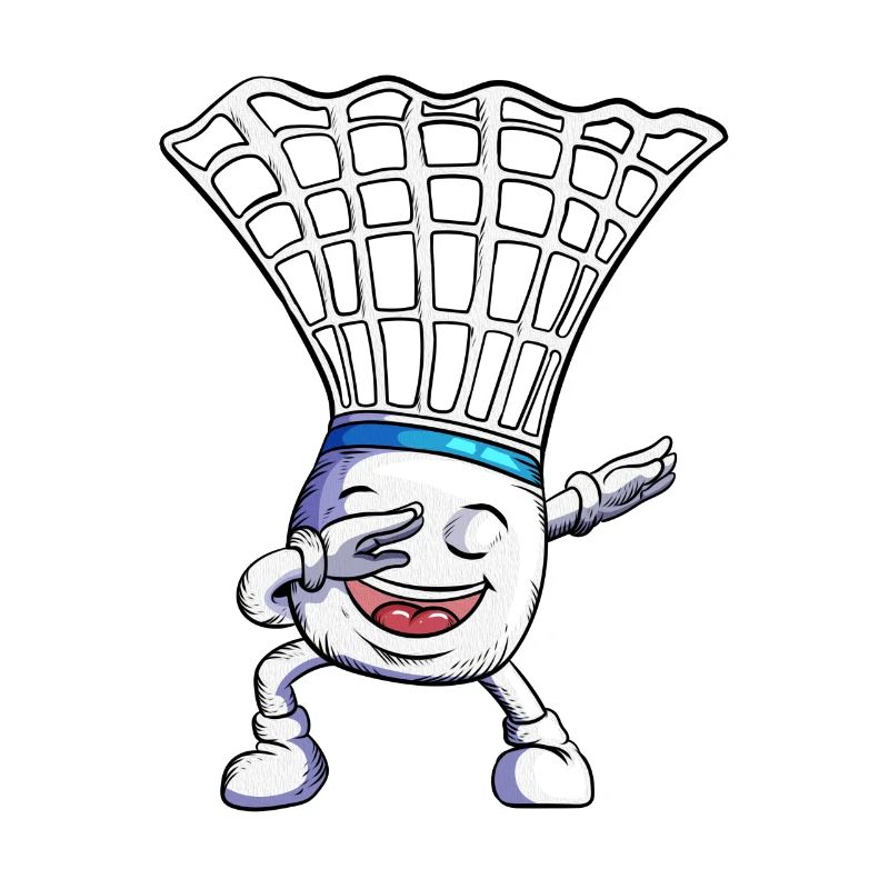 Le badminton fait le dabbing de la conception de dab de danse de vacances