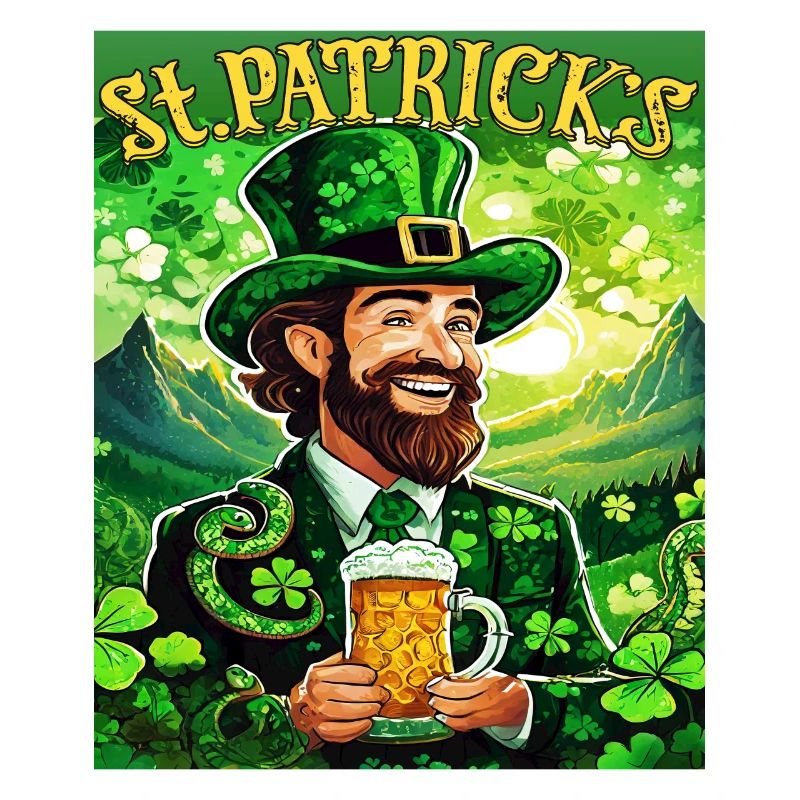 JOUR DE LA SAINT-PATRICK SERPENT BIÈRE TRÈFLE