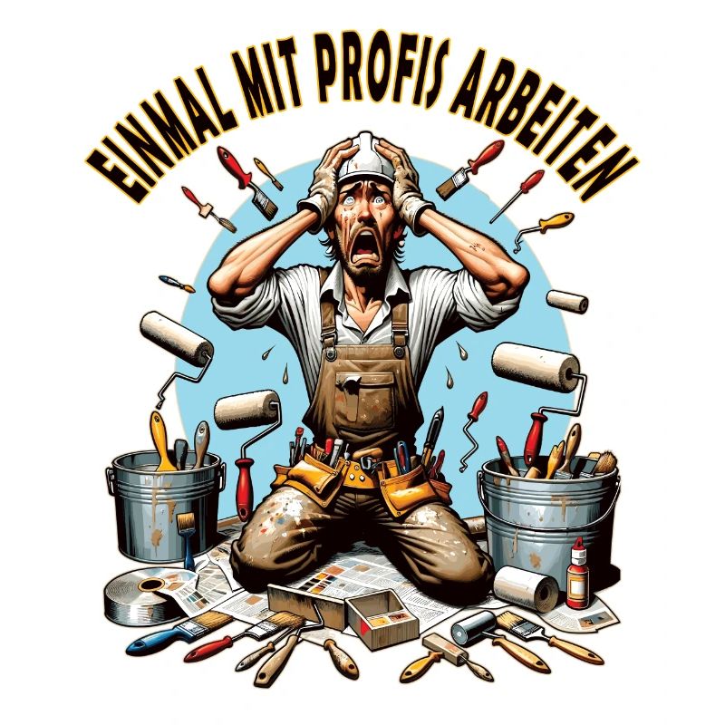 Working with professionals, funny master painter