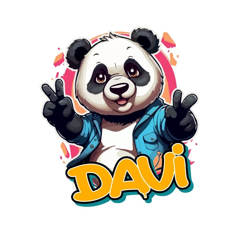DAVI - Handsome Boy Name with Cool Panda