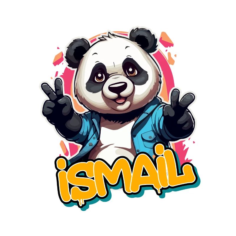 ISMAIL - Beau nom de garçon avec Cool Panda