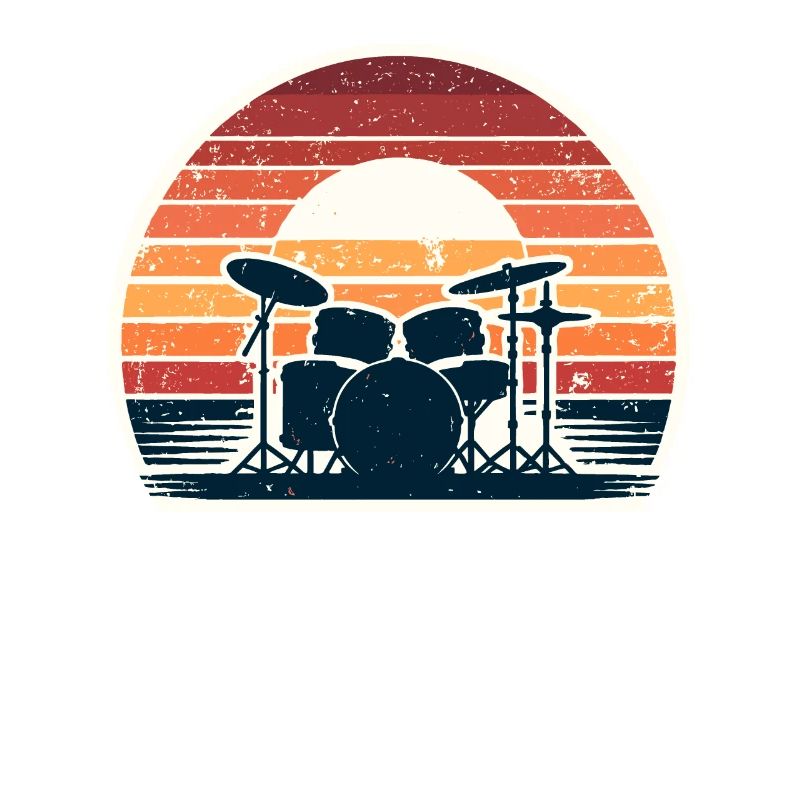 Retro Drumset Drum Drummer Drumming Drummers