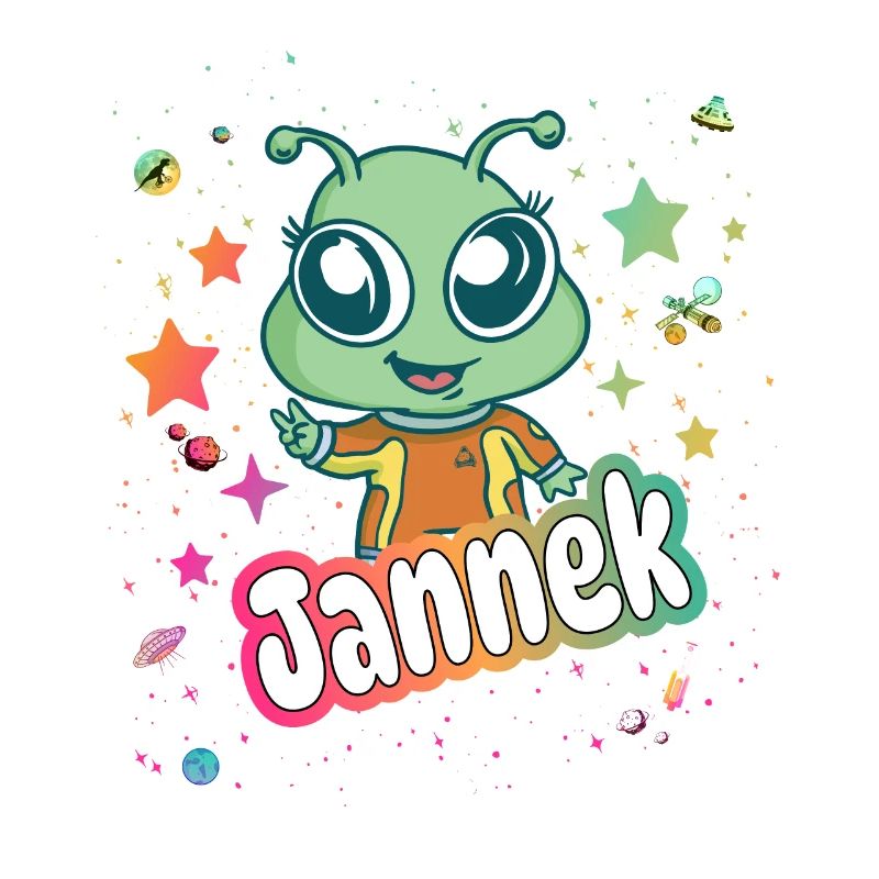 JANNEK - Beau nom de garçon avec un extraterrestre mignon