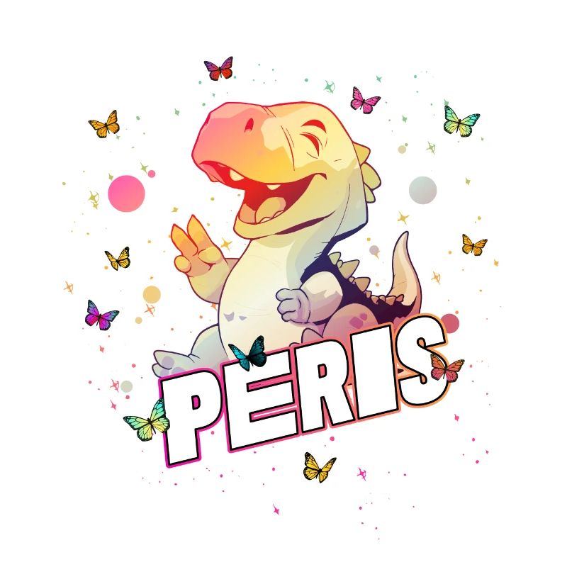 PERIS - Beautiful boy name with cute DINO T-REX
