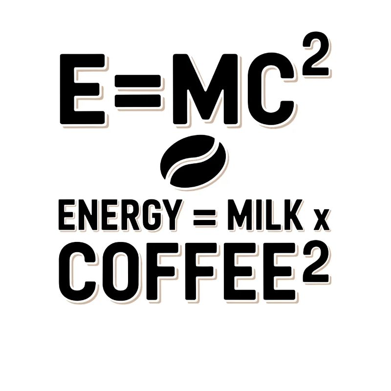 E=MC2 Physics Saying Caffeine Nerd Energy Coffee